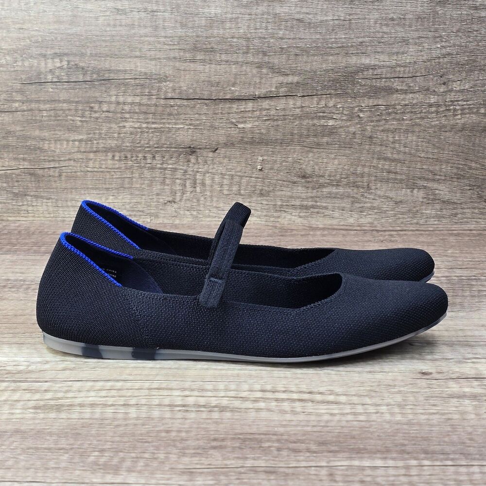 Rothy’s The Square Mary Jane Women's Size 10 Black Knit Flats NEW